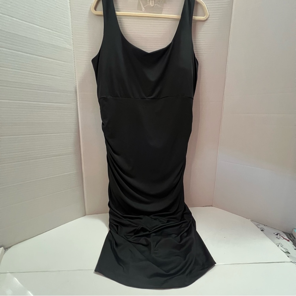 Women’s Black Ruched Tank Dress, Sofia Vergara, Size XXL (Size20).